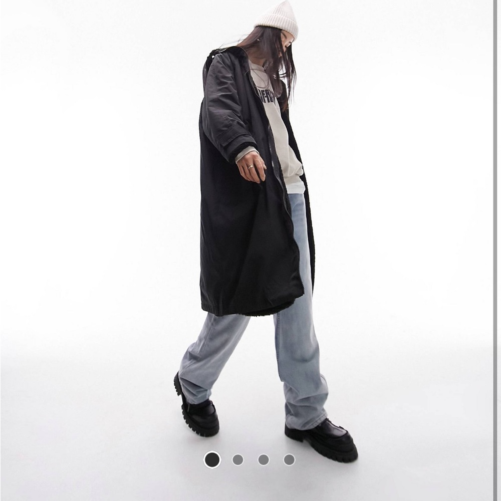 Top shop longline hooded coat